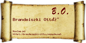 Brandeiszki Ottó névjegykártya